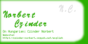 norbert czinder business card